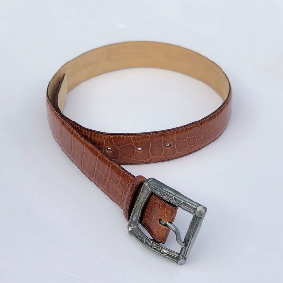 Cipriani Collection Brown Italian Alligator Belt S main image 10